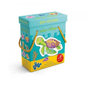پازل جعبه ای حیوانات دریایی- دو تکه پازل جعبه ای حیوانات دریایی- دو تکه