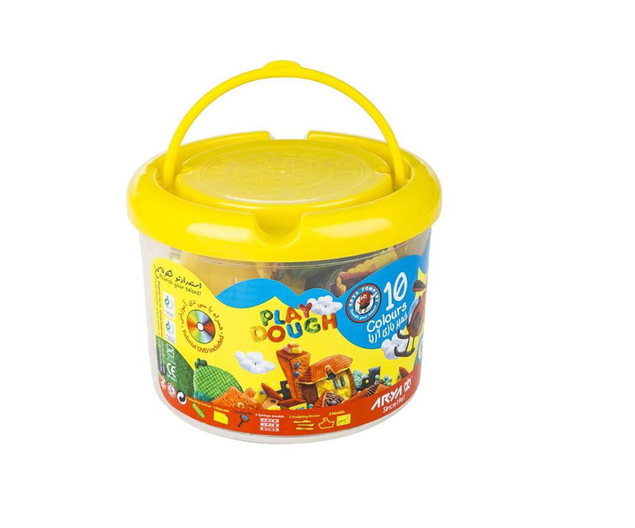 خمیر بازی سطلی 10 رنگ آریا | Play Dough خمیر بازی سطلی 10 رنگ آریا | Play Dough