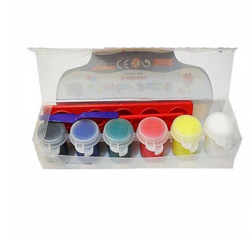 گواش 6 رنگ پیوسته بزرگ طلقی آریا | Poster Paint گواش 6 رنگ پیوسته بزرگ طلقی آریا | Poster Paint