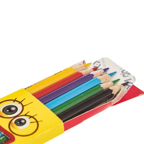 مداد رنگی 6 رنگ مقوایی آريا | Colored Pencil