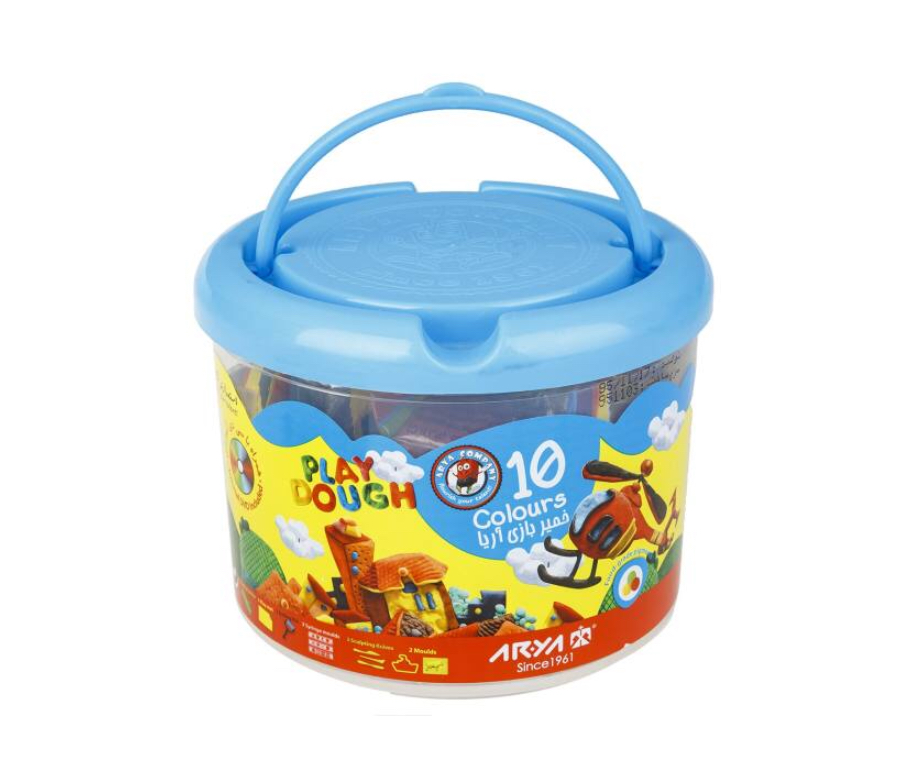 خمیر بازی سطلی 10 رنگ آریا | Play Dough خمیر بازی سطلی 10 رنگ آریا | Play Dough