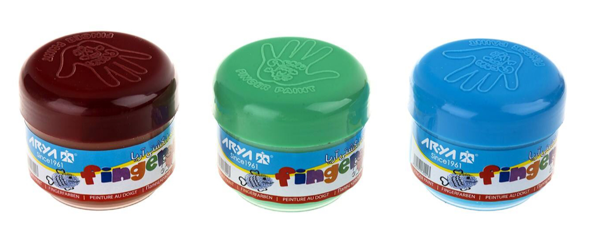 رنگ انگشتی 6 رنگ آریا | Finger Paint رنگ انگشتی 6 رنگ آریا | Finger Paint