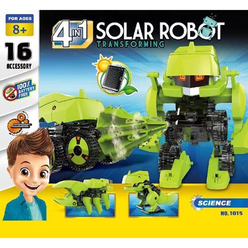 کیت آموزشی سولار ربات تبدیل شونده 4 در 1 | Solar Robot Transforming 1015