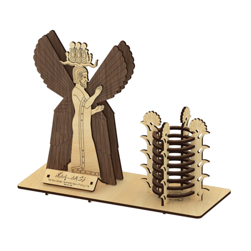 پازل چوبی سه بعدی جامدادی مدل فرشته بالدار