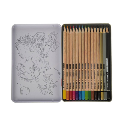 مداد رنگی 12 رنگ فلزی آریا | Colored Pencil
