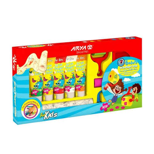 رنگ انگشتی 6 رنگ با غلطک و رول نقاشی | Finger Paint رنگ انگشتی 6 رنگ با غلطک و رول نقاشی | Finger Paint