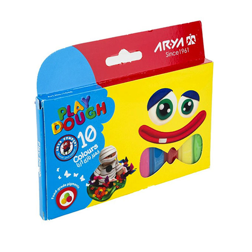 خمیر بازی مقوایی 10 رنگ آریا | Play Dough خمیر بازی مقوایی 10 رنگ آریا | Play Dough